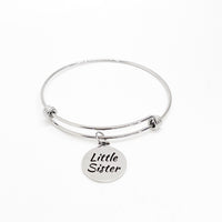 Charm Bracelet, Little Sister Bracelet, Sister Gift, Sorority Sister, Little Sis, Stacking Bangle, Charm Bangle, Pledge Gifts