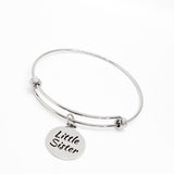 Charm Bracelet, Little Sister Bracelet, Sister Gift, Sorority Sister, Little Sis, Stacking Bangle, Charm Bangle, Pledge Gifts