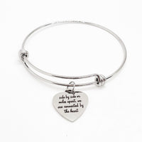 Friend Gift, Side By Side Or Miles Apart Bracelet, We Are Connected By The Heart, Long Distance Friends, Best Friends Gift, Gift For Her