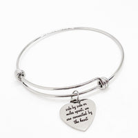 Friend Gift, Side By Side Or Miles Apart Bracelet, We Are Connected By The Heart, Long Distance Friends, Best Friends Gift, Gift For Her