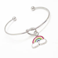 Rainbow Bracelet, Rainbow Charm Bracelet, Rainbow Gifts, Genesis 9 16, God’s Promise Gift, Rainbow Promise Charm, Stacking Bangle