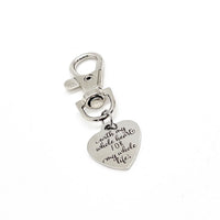 Bag Charm, With My Whole Heart For My Whole Life Charm, Love Gift, Everyday Valentine, I Love You Gift, Anniversary Gift, Keychain Charm