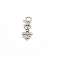 Bag Charm, With My Whole Heart For My Whole Life Charm, Love Gift, Everyday Valentine, I Love You Gift, Anniversary Gift, Keychain Charm