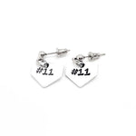 Home Plate Earrings, Personalized Softball Earrings, Baseball Mom Earrings, Baseball Girlfriend Earrings, Softball Mom Gift, Gift For Her