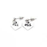 Home Plate Earrings, Personalized Softball Earrings, Baseball Mom Earrings, Baseball Girlfriend Earrings, Softball Mom Gift, Gift For Her