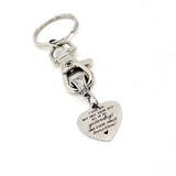Love Gift, I Love You Yesterday Today and Tomorrow Keychain, Everyday Valentine Gift, Forever Valentine, Anniversary Gift, Charm Keychain