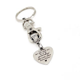 Love Gift, I Love You Yesterday Today and Tomorrow Keychain, Everyday Valentine Gift, Forever Valentine, Anniversary Gift, Charm Keychain