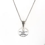 Scripture Jewelry, Even Through Deep Waters I Will Be With You Necklace, Isaiah 43 2 Jewelry, Scripture Gifts, Christian Gift, Sympathy Gift