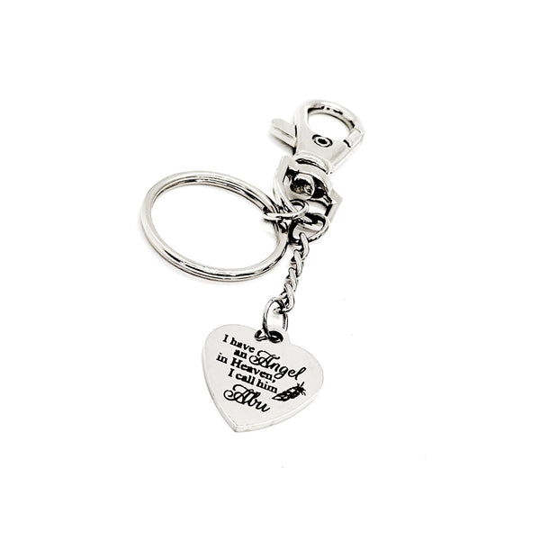 Grandfather Memorial, I Have An Angel In Heaven I Call Him Abu Keychain, Loss Of Grandfather, Spanish Grandfather, Abu Memorial, Sympathy