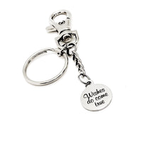 Encouragement Gift, Wishes Do Come True Keychain, Charm Keychain, Clip On Keychain, Wife Gift, Daughter Gift, Granddaughter Gift