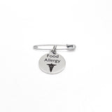 Medical Pin, Food Allergy Pin, Medical Notice, Medical Awareness, Food Allergy Notification, Medical Charm, Pin Charm, Lapel Pin