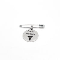 Medical Pin, Food Allergy Pin, Medical Notice, Medical Awareness, Food Allergy Notification, Medical Charm, Pin Charm, Lapel Pin