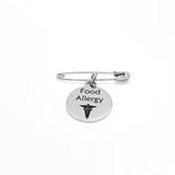 Medical Pin, Food Allergy Pin, Medical Notice, Medical Awareness, Food Allergy Notification, Medical Charm, Pin Charm, Lapel Pin