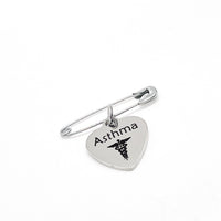 Medical Pin, Asthma Pin, Medical Notice, Medical Awareness, Asthma Notification, Medical Charm, Pin Charm, Lapel Pin