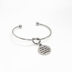 Friend Gift, Side By Side Or Miles Apart We Are Connected By The Heart Bracelet, Charm Bracelet, Long-Distance Friend, Love Gift, Wife Gift