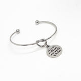 Friend Gift, Side By Side Or Miles Apart We Are Connected By The Heart Bracelet, Charm Bracelet, Long-Distance Friend, Love Gift, Wife Gift