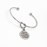 Friend Gift, Side By Side Or Miles Apart We Are Connected By The Heart Bracelet, Charm Bracelet, Long-Distance Friend, Love Gift, Wife Gift