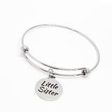 Charm Bracelet, Little Sister Bracelet, Sister Gift, Sorority Sister, Little Sis, Stacking Bangle, Charm Bangle, Pledge Gifts