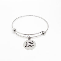 Charm Bracelet, Little Sister Bracelet, Sister Gift, Sorority Sister, Little Sis, Stacking Bangle, Charm Bangle, Pledge Gifts