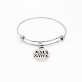 Faith Gift, Jesus Saves Bracelet, Baptism Gift, Sunday School Gifts, Christian Gift, Christian Jewelry, Faith Jewelry, Gift For Her