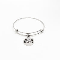 Faith Gift, Jesus Saves Bracelet, Baptism Gift, Sunday School Gifts, Christian Gift, Christian Jewelry, Faith Jewelry, Gift For Her