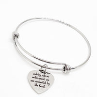 Friend Gift, Side By Side Or Miles Apart Bracelet, We Are Connected By The Heart, Long Distance Friends, Best Friends Gift, Gift For Her