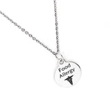 Food Allergy Necklace, Food Allergy Medical Charm, Charm Necklace, Medical Notification Jewelry, Medical Notification Charm Necklace