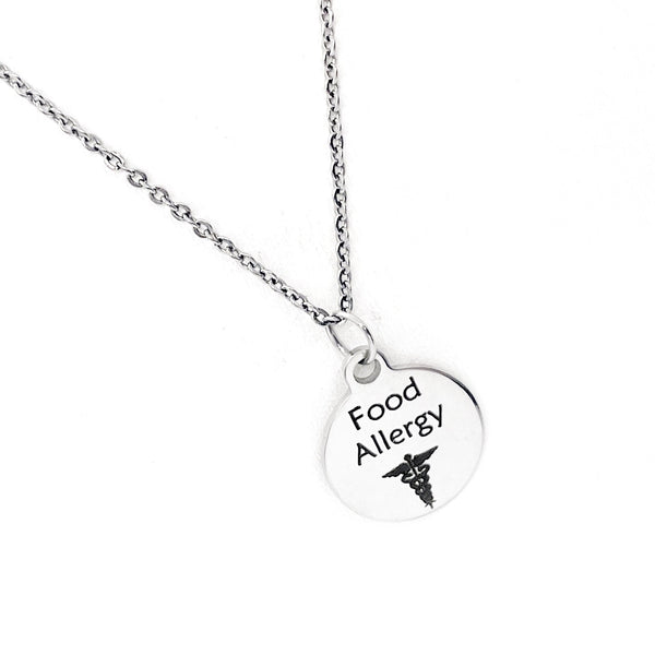 Food Allergy Necklace, Food Allergy Medical Charm, Charm Necklace, Medical Notification Jewelry, Medical Notification Charm Necklace