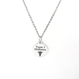 Type 1 Diabetes Necklace, Type 1 Diabetes Medical ID Charm, Medical Notification Jewelry, Medical Awareness Notification Charm Necklace