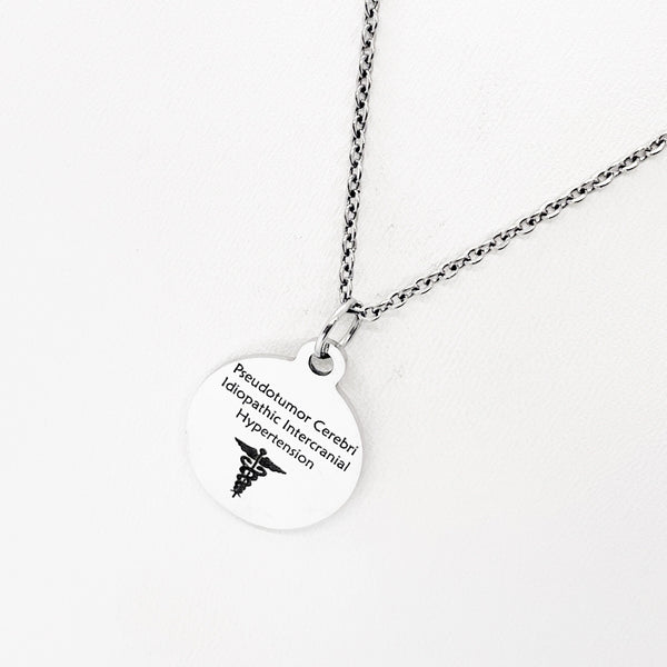 Pseudotumor Cerebri Idiopathic Intercranial Hypertension IIH Necklace, Medical ID, Medical Notification, Medical Condition Necklace