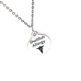 Shellfish Allergy Necklace, Shellfish Allergy Medical ID, Allergic Reaction Medical Notification, Medical Condition Necklace