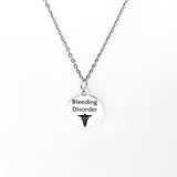 Bleeding Disorder Necklace, Bleeding Disorder Medical ID, Bleeding Condition Medical Notification, Medical Condition Necklace