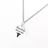 Bleeding Disorder Necklace, Bleeding Disorder Medical ID, Bleeding Condition Medical Notification, Medical Condition Necklace