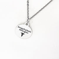 Anaphylaxis Allergies Necklace, Allergic Reaction Medical ID, Anaphylaxis Condition Medical Notification, Medical Condition Necklace
