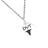 DVT Necklace, Deep Vein Thrombosis Medical ID, DVT Medical Condition Medical Notification, Medical Condition Necklace
