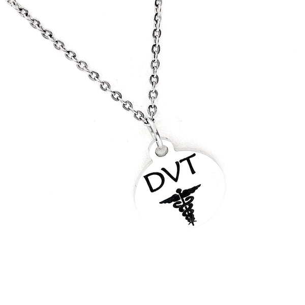 DVT Necklace, Deep Vein Thrombosis Medical ID, DVT Medical Condition Medical Notification, Medical Condition Necklace