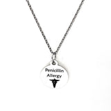 Penicillin Allergy Necklace, Allergic To Penicillin Medical ID, Allergy Medical Condition Medical Notification, Medical Condition Necklace