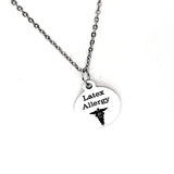 Latex Allergy Necklace, Allergic To Latex Medical ID, Latex Allergy Medical Condition Medical Notification, Medical Condition Necklace