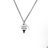 Latex Allergy Necklace, Allergic To Latex Medical ID, Latex Allergy Medical Condition Medical Notification, Medical Condition Necklace