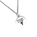 Allergic To Eggs Necklace, Medical ID, Egg Allergy Medical Condition Medical Notification, Medical Condition Necklace