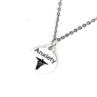 Anxiety Necklace, Anxiety Medical ID Charm, Anxiety Medical Condition Medical Notification, Medical Condition Necklace