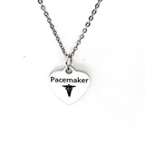 Pacemaker Necklace, Pacemaker Medical ID Charm, Pacemaker Medical Condition Medical Notification, Medical Condition Necklace