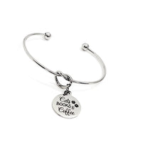 Cat Owner Gift, Cat Lover Bracelet, Cats Books Coffee, My Favorite Things Jewelry, Gift For Her, Book Lover Gift, Coffee Lover Gift