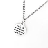 Long Distance Love Gift, Side By Side Or Miles Apart We Are Connected By The Heart Necklace, Long Distance Friends, Friend Gift, Love Gift