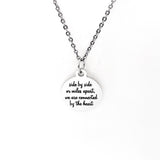 Long Distance Love Gift, Side By Side Or Miles Apart We Are Connected By The Heart Necklace, Long Distance Friends, Friend Gift, Love Gift