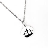 Three Crosses Necklace, Crucifixion Necklaces, Faith Gifts, Christian Gifts, Easter Necklace, Three Crosses Charm, Easter Jewelry Gift