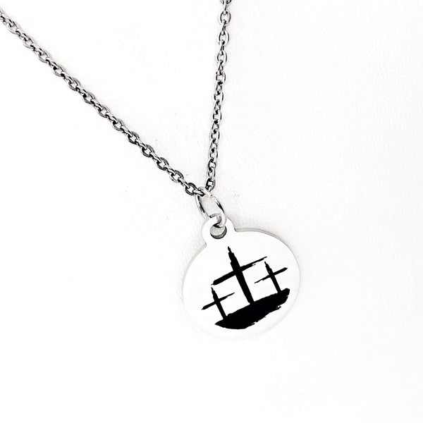 Three Crosses Necklace, Crucifixion Necklaces, Faith Gifts, Christian Gifts, Easter Necklace, Three Crosses Charm, Easter Jewelry Gift
