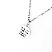 Affirmation Gifts, Think Like A Proton, Always Positive Necklace, Science Nerd Gift, Positivity Gift, Positive Mindset, Positive Outlook