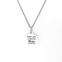 Affirmation Gifts, Think Like A Proton, Always Positive Necklace, Science Nerd Gift, Positivity Gift, Positive Mindset, Positive Outlook