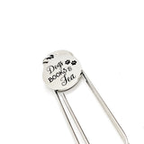 Dog Owner Gift, Dogs Books Tea Bookmark, Dog Lover Gift, Book Lover Gift, Tea Lover Gift, Reader Gift, My Favorite Things Bookmark